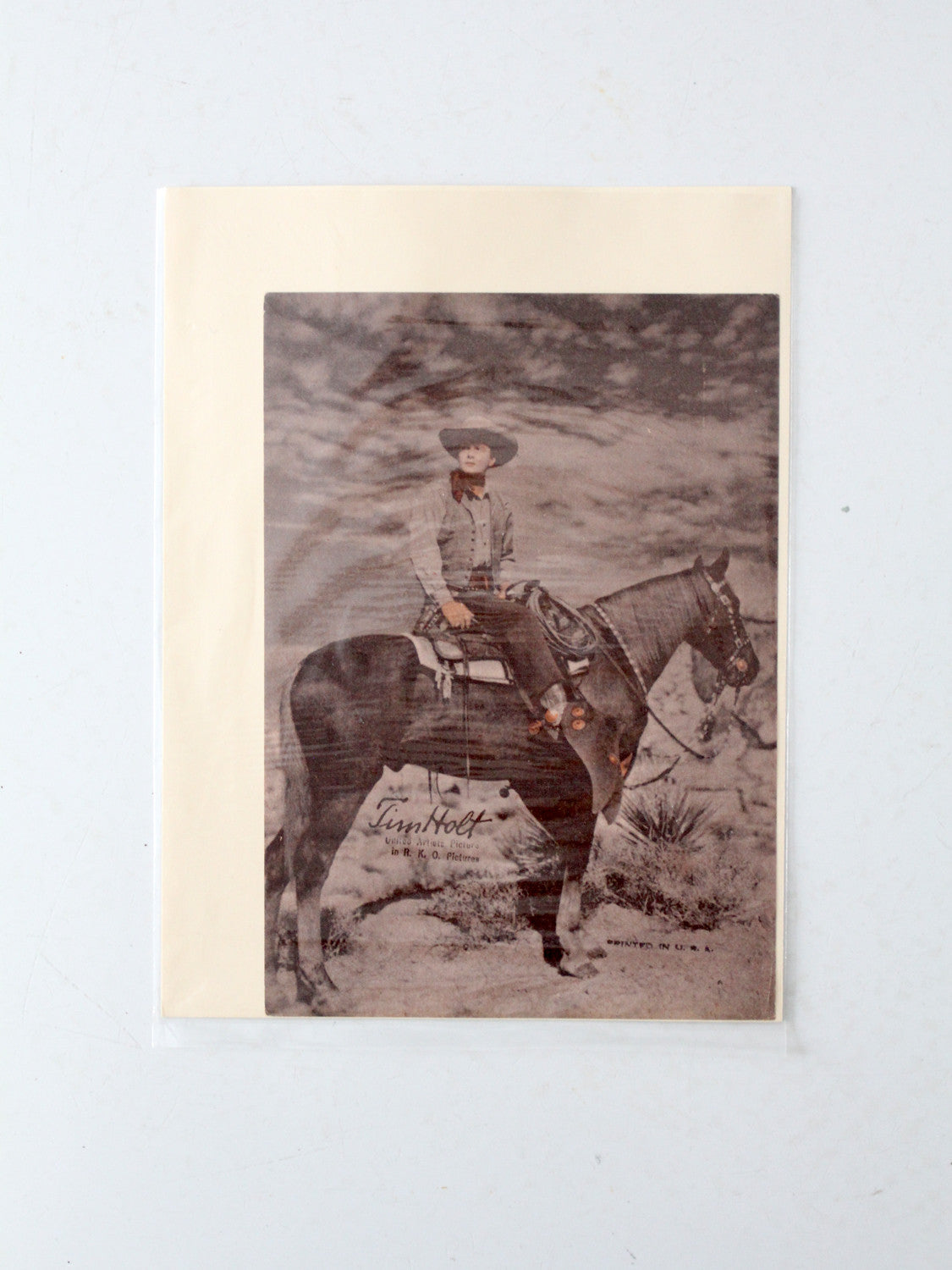 vintage Tim Holt promotional film print