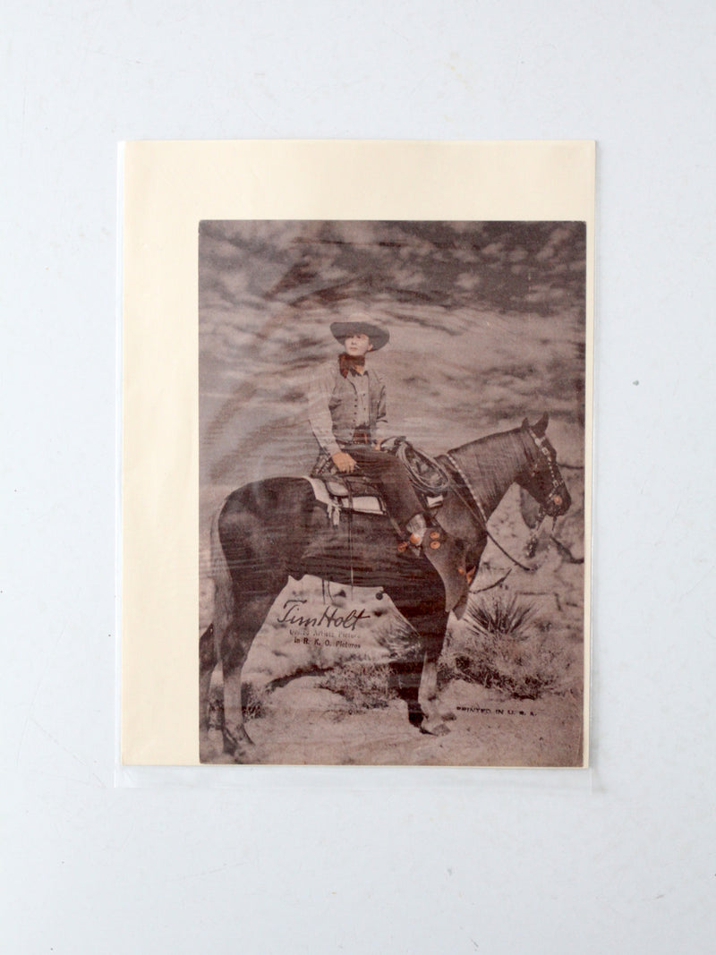 vintage Tim Holt promotional film print