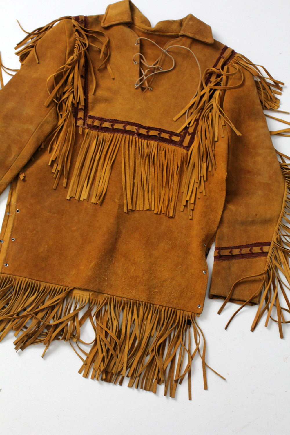 vintage 60s fringe pullover jacket