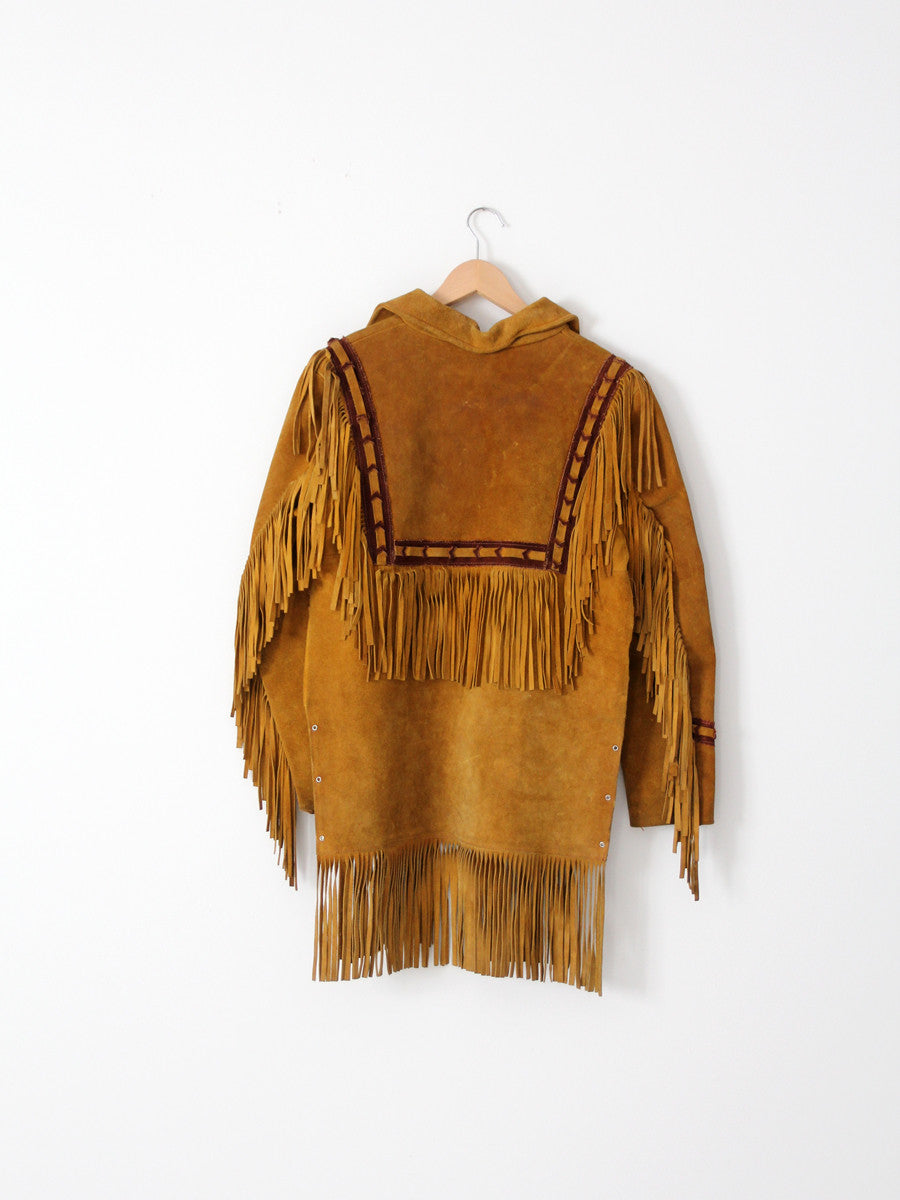 vintage 60s fringe pullover jacket