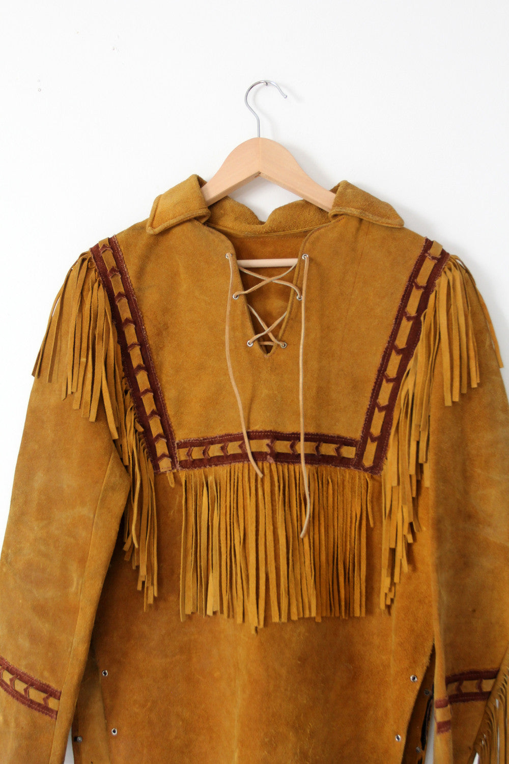 vintage 60s fringe pullover jacket