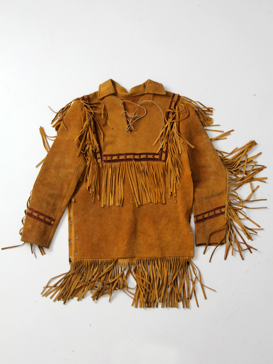 vintage 60s fringe pullover jacket