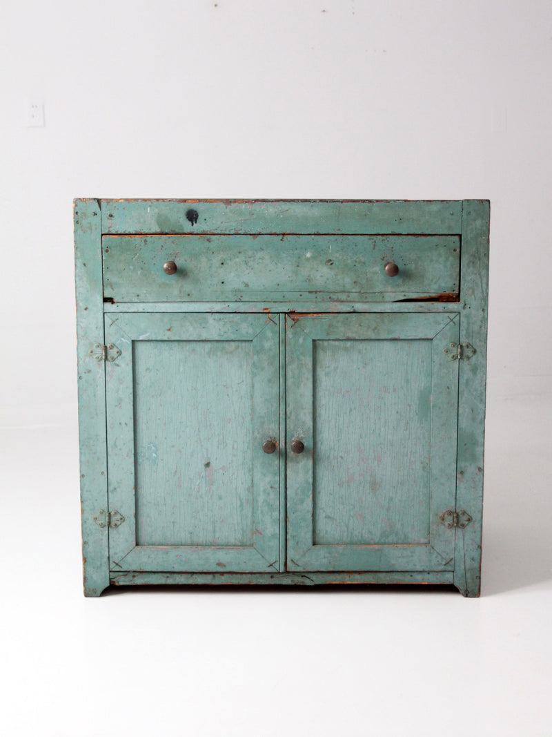 antique primitive painted cabinet