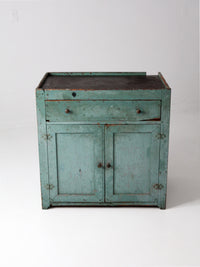 antique primitive painted cabinet