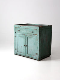 antique primitive painted cabinet