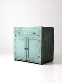 antique primitive painted cabinet