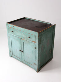 antique primitive painted cabinet