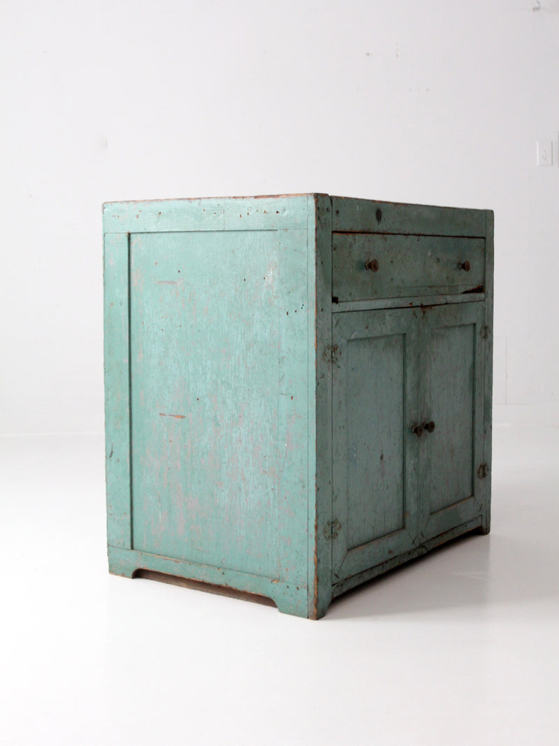 antique primitive painted cabinet