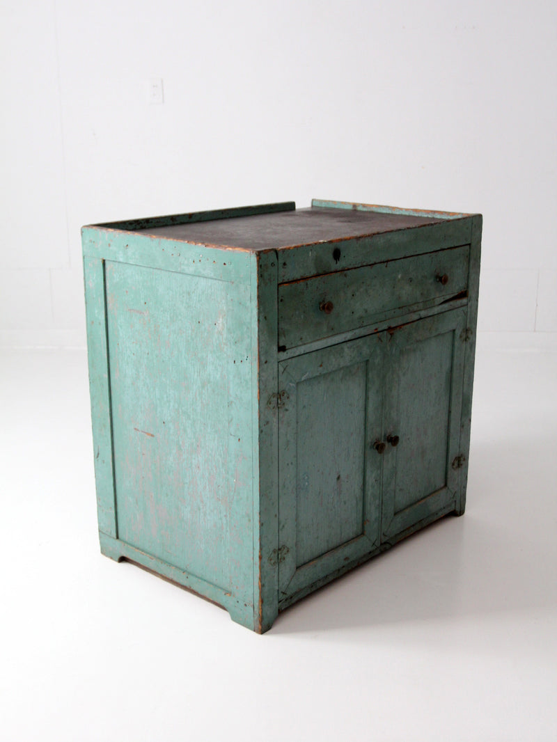 antique primitive painted cabinet