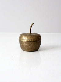 vintage brass figurative apple box