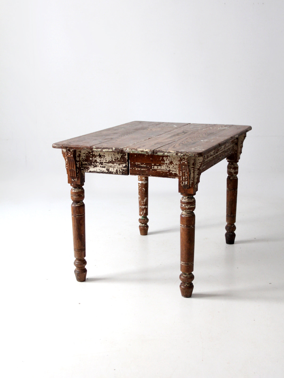 ダイニングテーブル vintage table antique wood table 7 ft – 86 Vintage