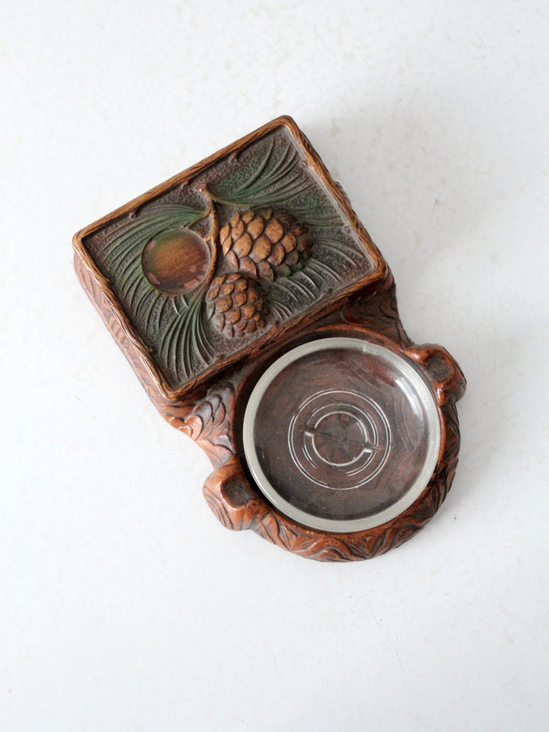 antique cigarette holder ashtray Vintage heavy brass 10 Mid-century Brass Globe Cigarette Holder