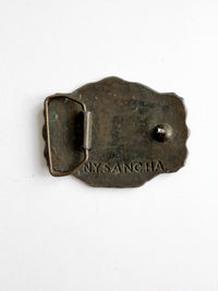 vintage NCHA brass belt buckle