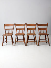 antique primitive chairs set of 4