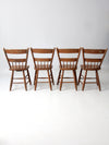 antique primitive chairs set of 4