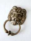 vintage brass lion door knocker
