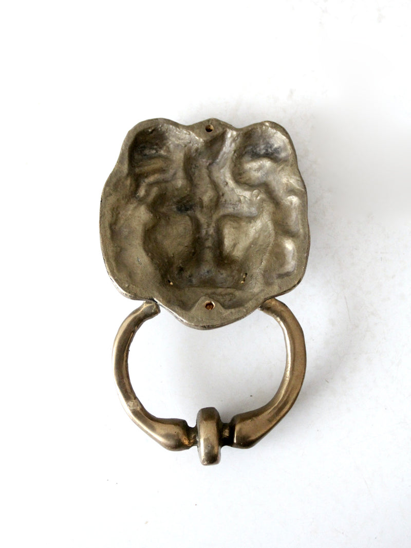 vintage brass lion door knocker