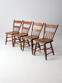 antique primitive chairs set of 4