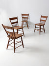 antique primitive chairs set of 4