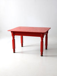 antique red wood table