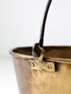 antique E. Miller brass hearth pot