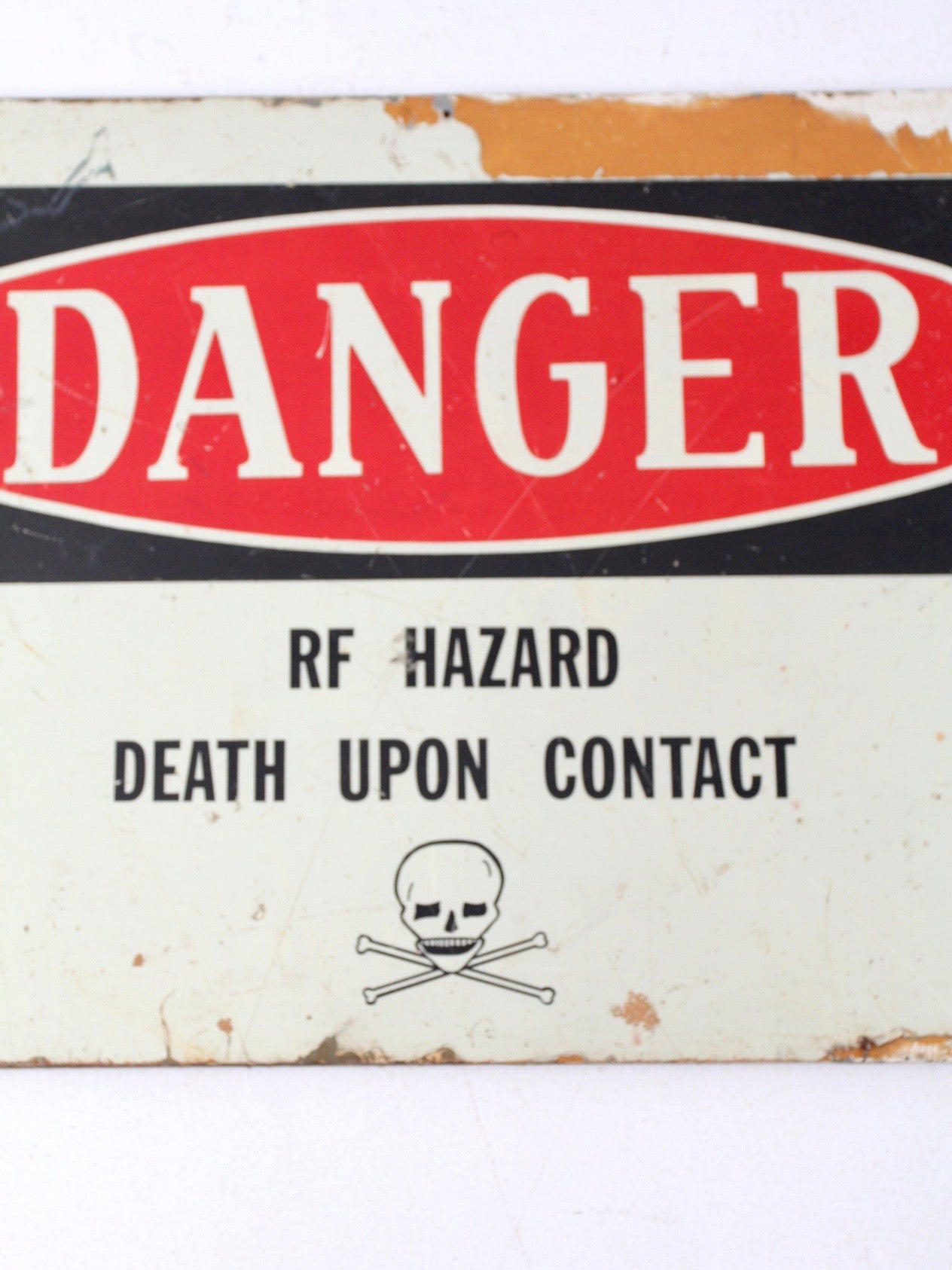 ビンテージ　スカル　POISON　危険物　警告　標識　金属プレート　70S vintage metal Danger sign – 86 Vintage