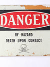 vintage metal Danger sign