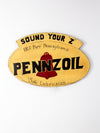 vintage Pennzoil sign