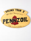 vintage Pennzoil sign