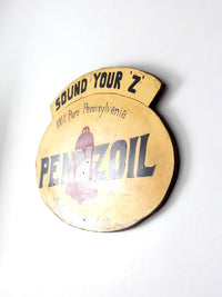 vintage Pennzoil sign