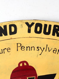 vintage Pennzoil sign