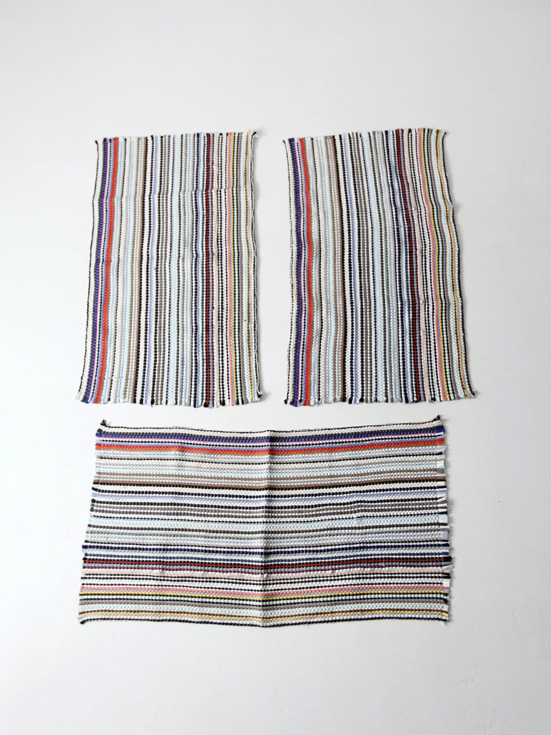 Designer Rag Set vintage rag rugs set of 3 – 86 Vintage