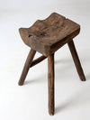 antique rustic saddle stool