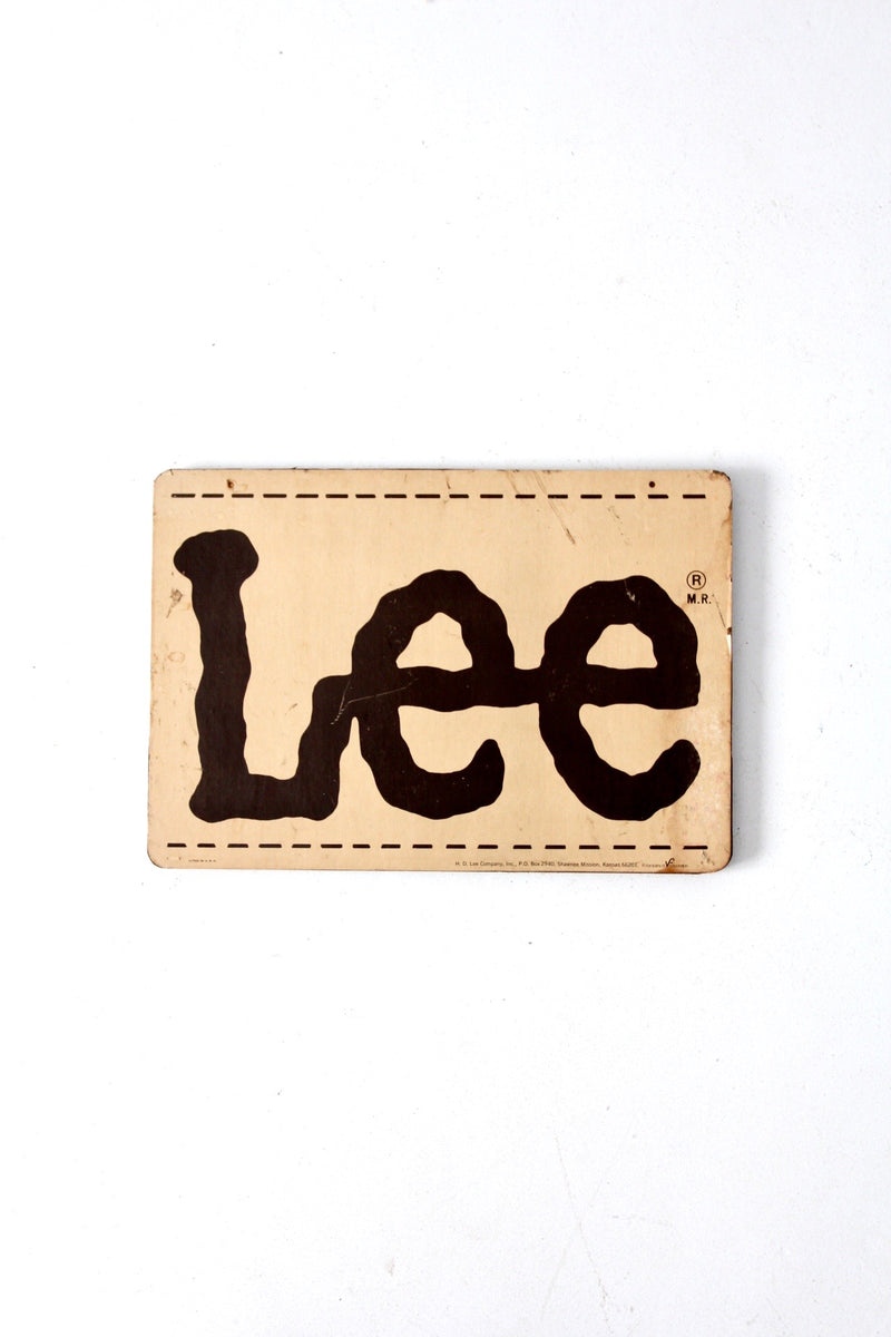 vintage Lee sign