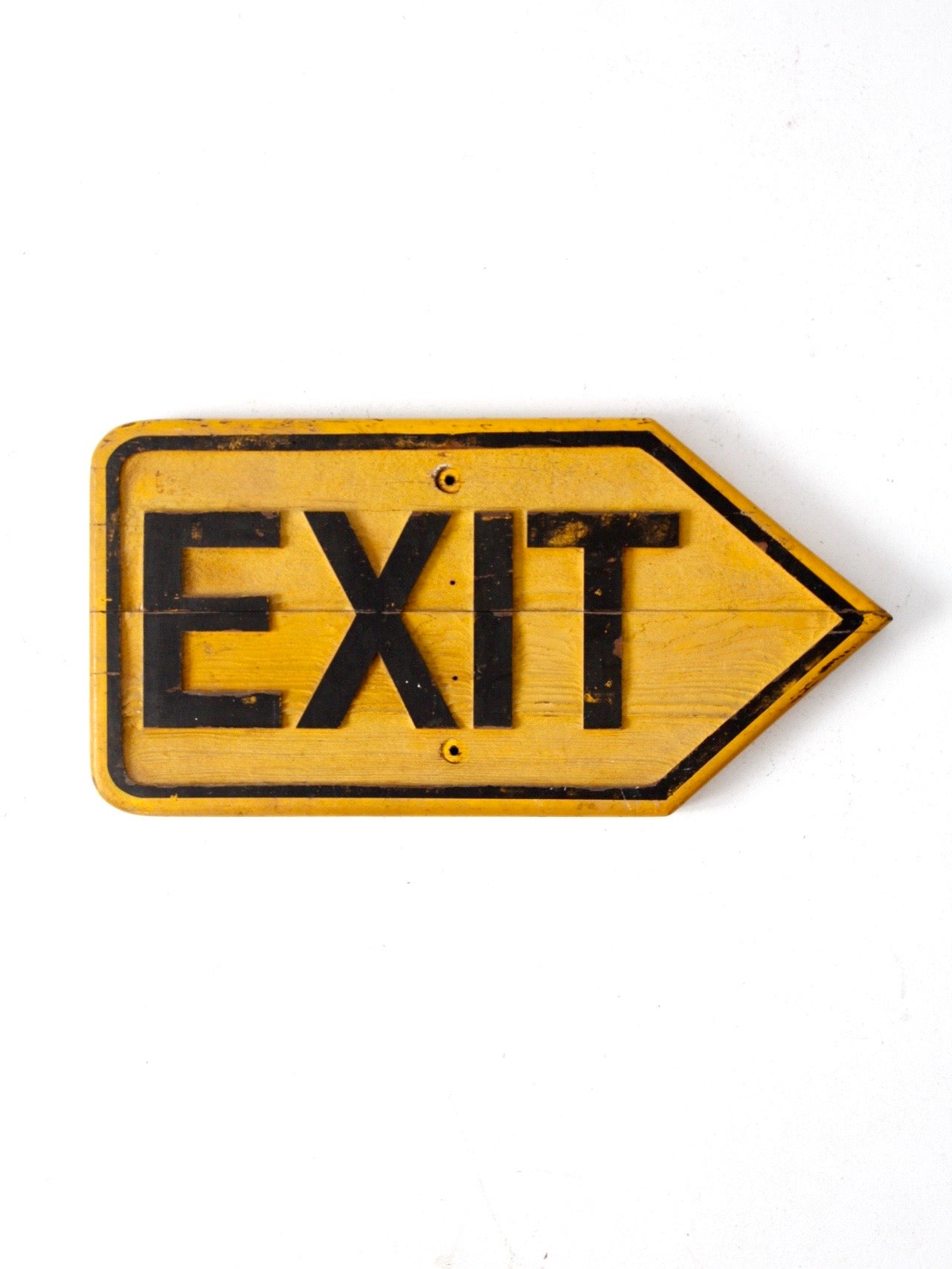 vintage wood Exit sign – 86 Vintage