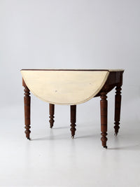 antique drop leaf table with fifth leg