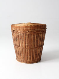 vintage storage basket with lid