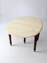 antique drop leaf table with fifth leg