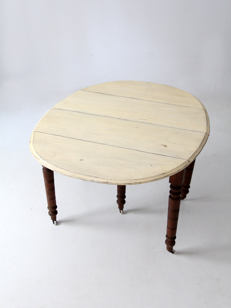 antique drop leaf table with fifth leg