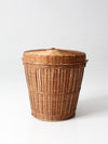 vintage storage basket with lid