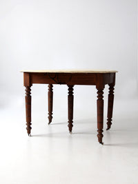 antique drop leaf table with fifth leg