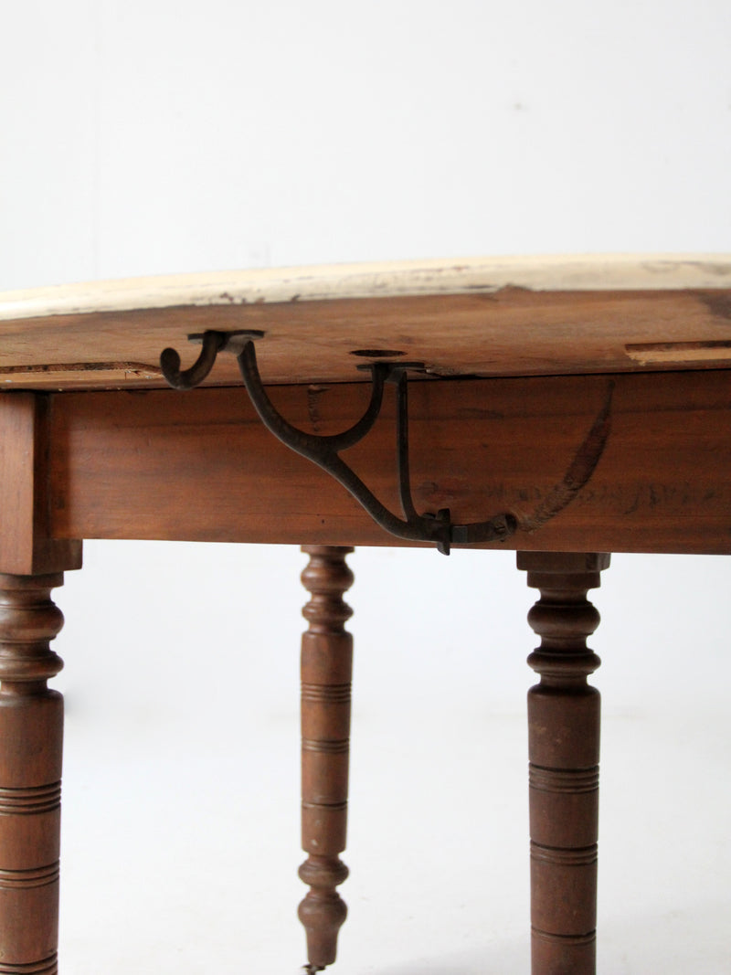 antique drop leaf table with fifth leg