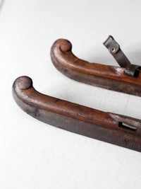 antique J Noorman Denham ice skates