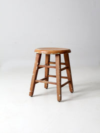 vintage low wooden stool