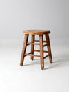 vintage low wooden stool