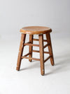 vintage low wooden stool