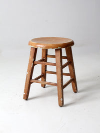 vintage low wooden stool