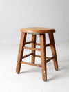 vintage low wooden stool