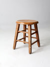 vintage low wooden stool