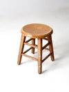 vintage low wooden stool